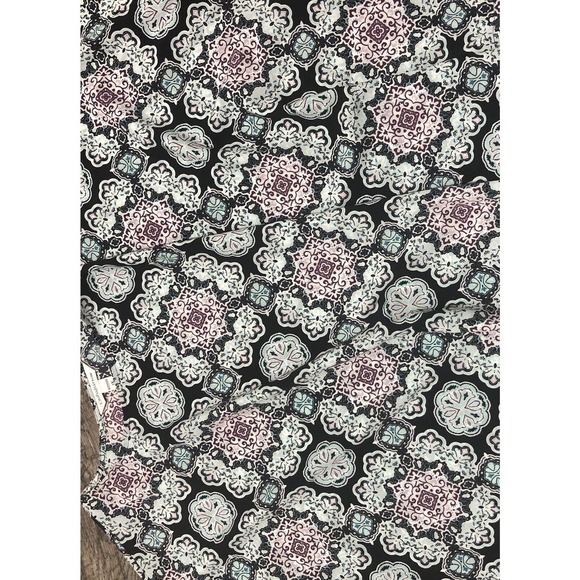 Croft & Barrow Blue Black Blouse Sz 1X Women’s Top Chest 60” Plus Size A8 - Picture 4 of 5